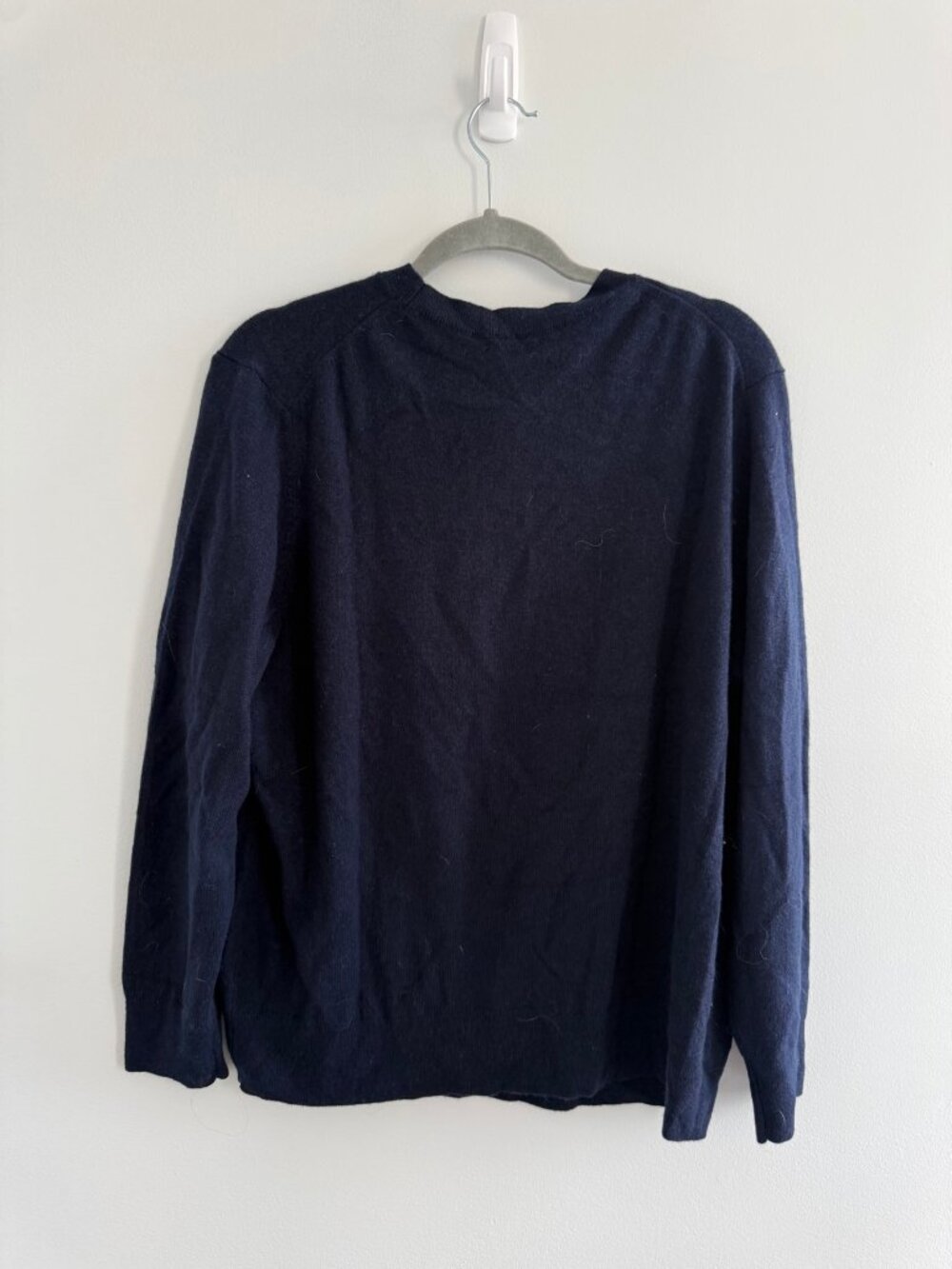 Quince Mongolian Cashmere Crewneck Sweater True Navy 1X NWT - Picture 4 of 4